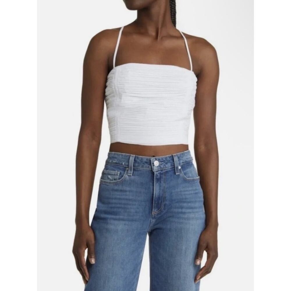 NWT | Madewell ‘Wendy’ Pleated Crop Top, Size 8